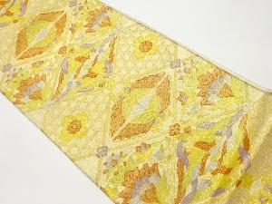 佐賀錦襷に向かい鳳凰・蝶・花模様織出し袋帯